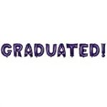 Folat 61549 Ballons gonflés à l'hélium Academic Elegance 'Graduated, Violet