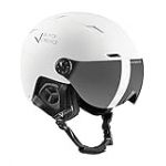 Black Crevice Casque de Ski avec visière Kirchberg Unisexe, Blanc, 0 = S (51-53 cm)