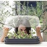 RESPANA SERRE DE TABLE 3,6L bo&icirc;te &agrave; semis/plateau multi-usages avec couvercle en polycarbonate, dimensions (mm) 391x257x185, couleur Gris pierre