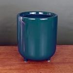 Leaf Pot de Fleurs d'intérieur en céramique Vert Bleu 15 cm