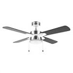 Cecotec - Ventilateur de Plafond avec Lumière EnergySilence Aero 450 IronBlack - 50 W, Diamètre 106 cm, Lampe Intégrée, 3 Vitesses, 4 Pales Réversibles, Mode Été/Hiver