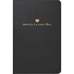 rido/idé Agenda de poche modèle partner/industrie I (2025) « Heart », 2 pages = 1 semaine, format A7, 224 pages, couverture en cuir synthétique tendance, flexible, noir