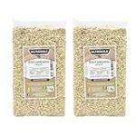 Oltresole, Italian Artisan Whole Grain Carnaroli Rice, 2-Pack 1 kg Vacuum Pack, Riz non raffiné à haute teneur en fibres, idéal pour les risottos et les salades de riz