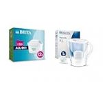 BRITA Pack de 12 cartouches filtrantes MAXTRA PRO All-in-1 & Carafe filtrante Marella XL blanche 3,5L + 1 cartouche filtrante MAXTRA PRO All-in-1