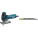 Makita 4351FCTJ Scie Sauteuse à Pendule 135 mm, avec LED, 720W & B-06460 Lot de 5 lames bois (B50) pour scie sauteuse