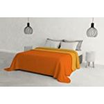 Italian Bed Linen Estivo Édredon élégant, Polyester, Orange Jaune, 260 x 270 cm