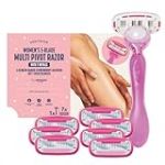 by Amazon Rasoir 5 lames pour femmes avec manche pivotant multi-axial + 7 recharges