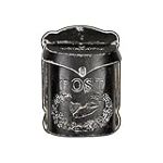 Creative Co-Op Boîte aux Lettres en étain gaufré Noir 25,4 x 39,4 cm