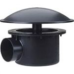 Siphon de Sol Aquaforte avec Chambre et Coude, mod&egrave;le Lourd, 110 mm, noir