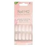 Nail HQ Faux ongles longs en forme de cercueil rose