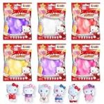 Craze Magic Slime Hello Kitty Pack de 6 - Slime Enfant 6X 75ml dans 6 sachets refermables avec Figurine Hello Kitty &agrave; Collectionner, Rose, Violet, Parme, Blanc, Jaune, Orange
