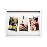 Premier Housewares Cadre Photo 3 Pinces &agrave; Linge Blanc