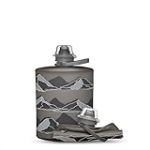 HydraPak Stow Moutains (500mL) -Gris mammouth- Bouteille d'eau pliable - Bouteille de voyage ultra légère et pliable, flacon souple pour ski, randonnée, vélo ou escalade