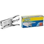 Rapid Pince-Agrafeuse Classic Platinum K1, Pour Agrafes 26/6 et 26/8mm, Capacité 50 Feuilles, Métal, Chrome Mat, 5000251 & Rapid SuperStrong Agrafes 26/8+ x5000 24862200