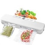 Machine à emballer sous vide et sous vide, les aliments restent frais jusqu'à 8 fois plus longtemps, soudure stable, avec 10 sacs en film professionnels blancs
