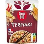 C&Eacute;R&Eacute;AL BIO &ndash; Riz Teriyaki V&eacute;g&eacute;tarien Bio &ndash; Riz, L&eacute;gumes, Sauce Soja & Gingembre &ndash; Plat Cuisin&eacute; Bio Individuel &ndash; Repas Pr&ecirc;t &agrave; R&eacute;chauffer en 2 min &ndash; Saveurs Asiatiques &ndash; Nutriscore A &ndash; 220 g