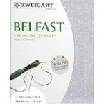 Zweigart Belfast Tissu pr&eacute;-d&eacute;coup&eacute; 32 carats Couleur 7479 Mini points Gris/blanc Pour travaux manuels et broderie 48 x 68 cm