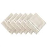 DII Dessus de Table 100% Coton Rayures françaises, Blanc, Napkin