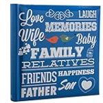 Arpan Slip en Memo Bleu c&eacute;leste Famille 200 contient 6x4 "/ 15x10cm Album photo