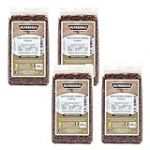 Oltresole, riz complet italien artisanal Ermes rouges, riz non raffiné riche en fibres, idéal pour les salades de riz créatives et les plats sains, emballage sous vide de 4 paquets de 500 g