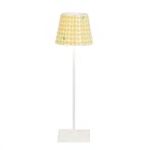 Zafferano, Poldina Pro avec Cover, Lampe de Table Rechargeable et Sans Fil avec Contrôle Tactile, Lampe d'Extérieur, Dimmer 2200-3000 K, Hauteur 38 cm, Couleur Blanc - Jaune Citrons