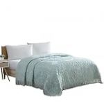 Beatrice Home Fashions Couvre-lit, Bleu, lit Double