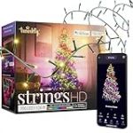 Twinkly - Strings HD - Guirlandes de No&euml;l LED contr&ocirc;l&eacute;es par application avec 700 LED RVB 16 millions de couleurs plus blanc chaud, 38,5 m&egrave;tres, C&acirc;ble vert