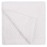 Everplush Lot de 6 Gants de Toilette en Jacquard &agrave; Losanges - Blanc, 33 x 33 cm