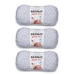 Bernat Softee Baby Lot de 3 pelotes de fil gris chiné 141 g – Acrylique – 3 DK (léger) – 300 m – Tricot/Crochet