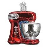 Old World Christmas Ornaments: Chef's Collection Ornements en Verre soufflé pour Sapin de Noël, Rouge, Bleu, Argent., 3¼"