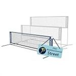 HUDORA Multinetz Street - Filet Multifonctionnel pour Tennis & Badminton - Filet d'extérieur réglable en Hauteur pour la Cour & Le Parc - Filet de Badminton Stable & résistant aux intempéries