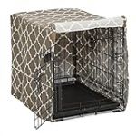 MidWest Homes for Pets CVR-24T-BR Housse de cage pour chien avec tissu protecteur en téflon, housse de protection pour cage de chien adaptée aux caisses MidWest et New World de 60,96 cm de long