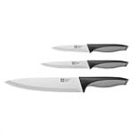 Richardson Sheffield - Set 3 couteaux de cuisine : utile, office et chef - Advantage - Acier inoxydable 13 C, Finition Satinée - Noir et Gris