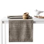 AmeliaHome Chemin de Table 40x140 cm Effet Lotus Hydrofuge