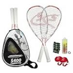 Speedminton S400 Set de Badminton Blanc/Argent/Rouge
