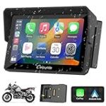 Carpuride W502B &Eacute;cran Moto GPS pour BMW Moto R1200GS/R1250GS/S1000XR avec CarPlay sans Fil & Android Auto - 5" Tactile &Eacute;tanche, Double Bluetooth, Navigation GPS, Siri