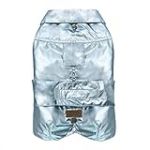 Croci Manteau imperm&eacute;able pour Chiens Montr&eacute;al, Tour de Dos 25 cm, Doublure Polaire, Ajustable avec &eacute;lastique et Trou pour Laisse et Harnais, Couleur Perle iris&eacute;e