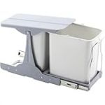 EKOTECH Poubelle encastrable Patty 30 - En plastique - Gris - 1 x 8/1 x 16 l