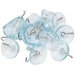 Bulk Hardware BH00023 Paquet de 20 Crochets à ventouse Transparent 25 mm