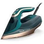 Philips Azur 8000 Series Fer à Vapeur, 3000 W, Débit de Vapeur Continu 70 g/min, Effet pressing Turbo de 240 g, Aucun risque de brûlure, Vert Opale (DST8030/70)