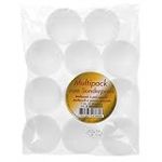 Glorex polystyrène Blanches-Diamètre : Environ 7 cm-Lot de 11 Boules pour Bricolage et décoration Polyvalents, Blanc