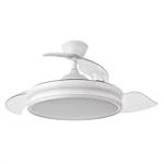 Zarivy Ventilateur 59 W 6980 LM Blanc 4 pales dépliables 34,5/42 x 50/107 D.3 Couleur, avec télécommande et réglage d'intensité pour climatisation.