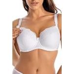 Teyli Soutien-Gorge d&rsquo;Allaitement en Coton, sans Armatures, Clips Pratiques, Bretelles r&eacute;glables, Dos Multi-agrafes Blanc 120H