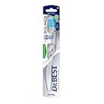Dr.BEST Brosse à dents à tête courte Polimed, moyenne (1 pièce), pour une performance de nettoyage jusqu'à 63% supérieure dans les zones difficiles d'accès*, différentes couleurs