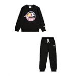 Champion Legacy Play With Graphics B (306914) - Survêtement à col rond en polaire Powerblend compact et ultra-léger, noir (NBK), 3-4 ans (XXS) Enfant FW24