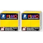 Staedtler - Fimo Professional - Pain P&acirc;te &agrave; Modeler 85 g Jaune Pur (Lot de 2)