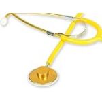 Gima - St&eacute;thoscope T&ecirc;te Simple TRAD COLOR, Adultes, Couleur Y Jaune, Pavillon &Oslash; 43,5 mm, Sans Latex, Dispositif M&eacute;dical CE