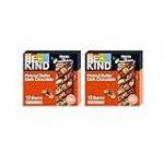 BE-KIND - Barres de c&eacute;r&eacute;ales chocolat noir et beurre de cacahu&egrave;tes - Grand format contenant 12 barres de 40g (Lot de 2)