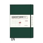 LEUCHTTURM1917 367844 Agenda semainier 2024, 12 mois, vert forêt (B5), en anglais