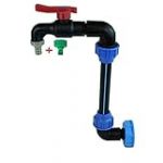 GASMIS Raccord Col de Cygne S60X6 Cuve Récupérateur Eau de Pluie 1000 litres Robinet de Jardin en Polypropylène 3/4" Fabriqué en Italie avec Nez Raccord Rapide et Manchon Male Cannelé